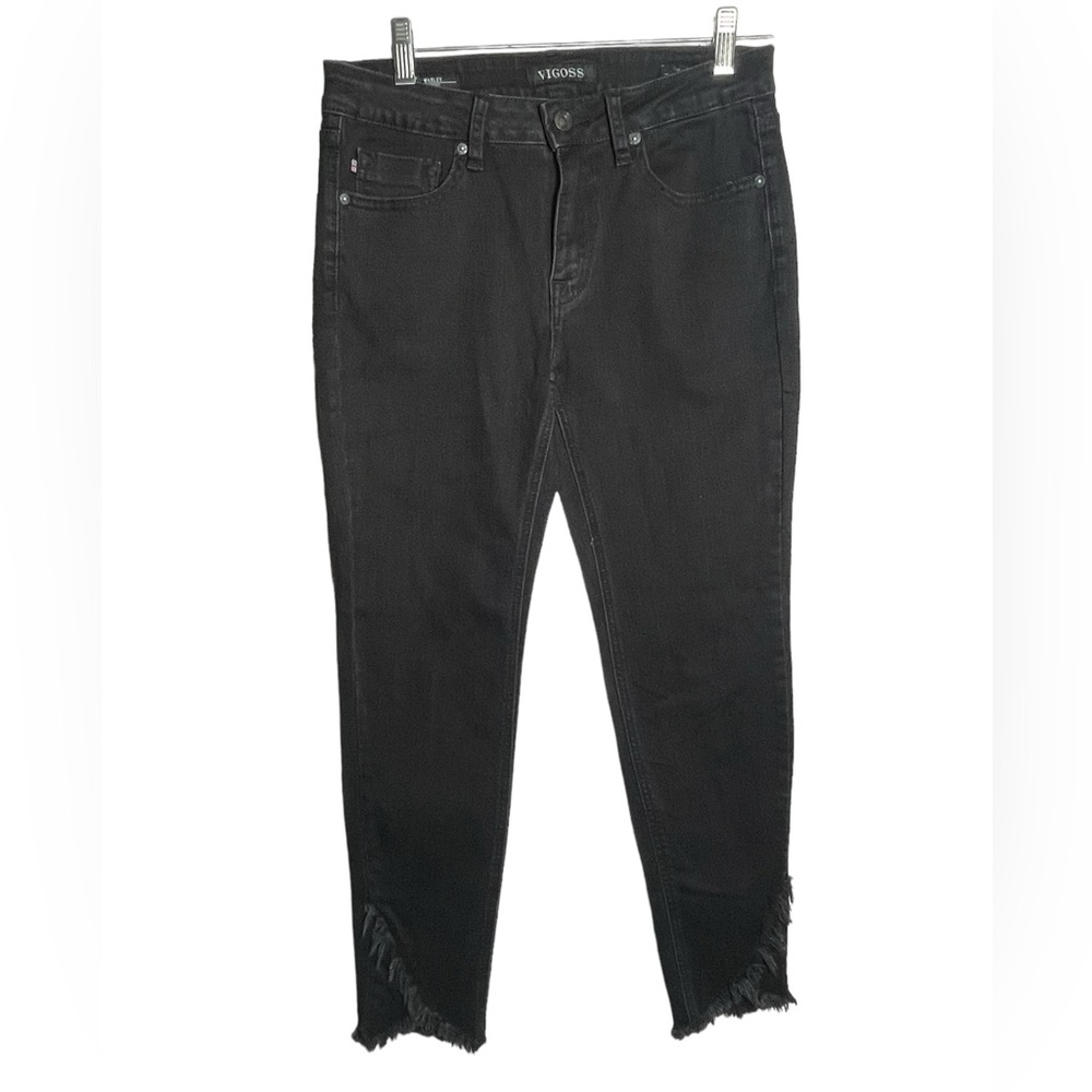 Vigoss jeans ladies size 27 Marley Skinny Ankle black jeans with raw hem 🖤